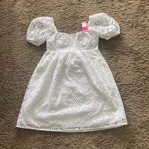 Kay Short Sleeve Eyelet Dress